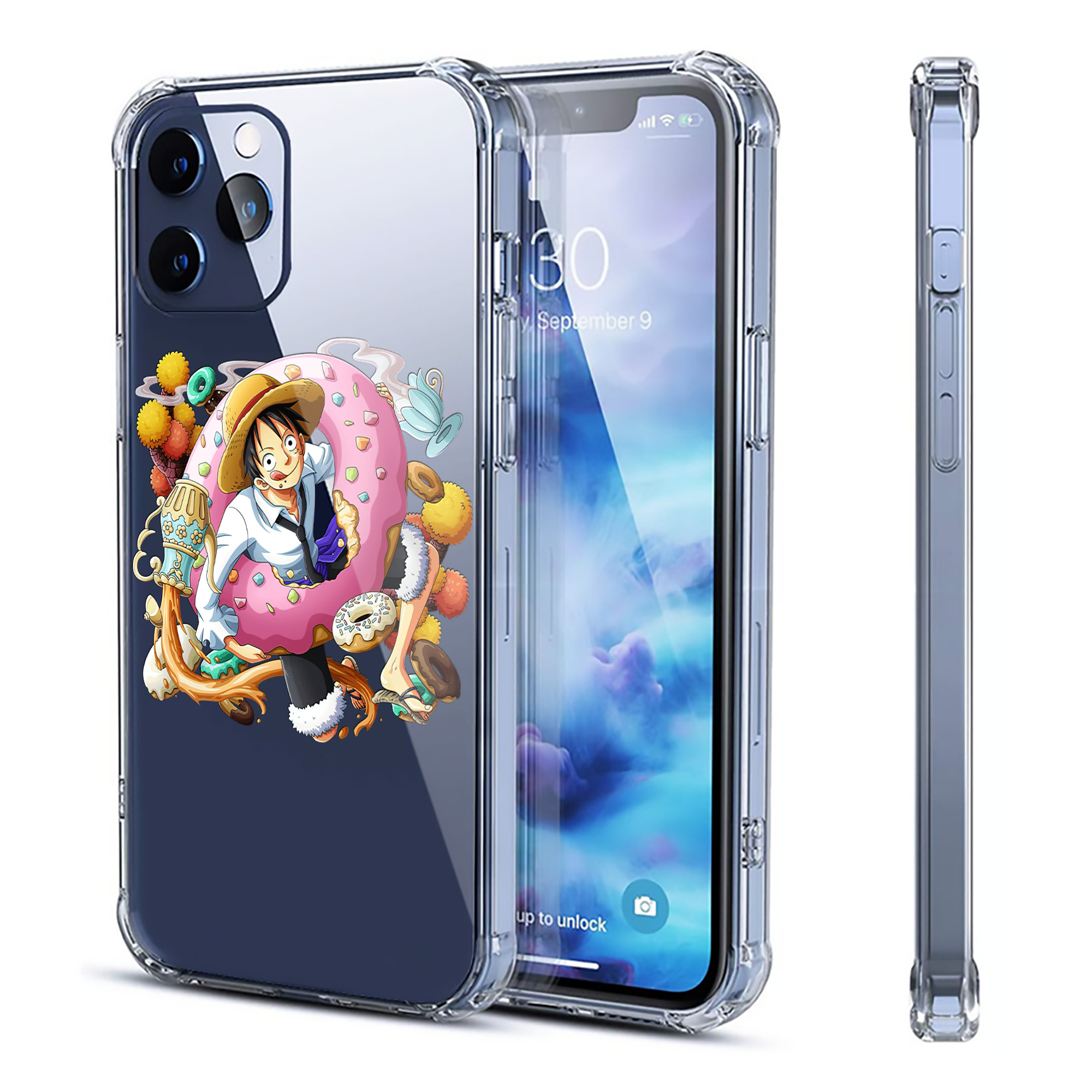 （画像用） ワンピース モンキー・D・ルフィ ONE PIECE Monkey D. Luffy 【iPhone 12シリーズ対応】透明スマホケース（クリアソフトケース）